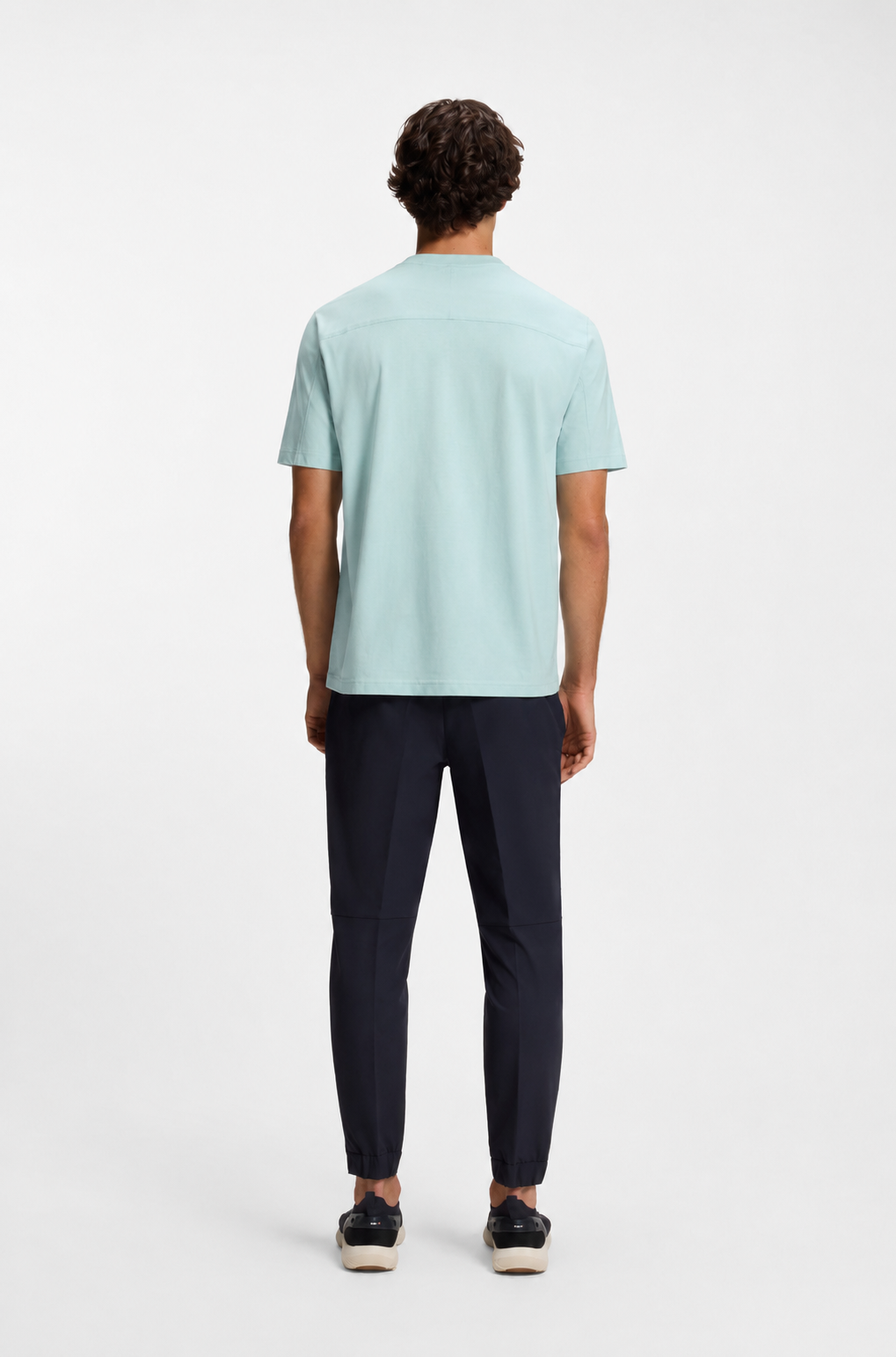 BOSS "Dynamic Panel" Graphic Tee in Mint Green