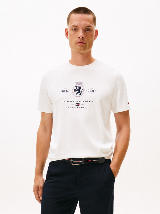 Tommy Hilfiger Crest Logo Heritage T-Shirt – White