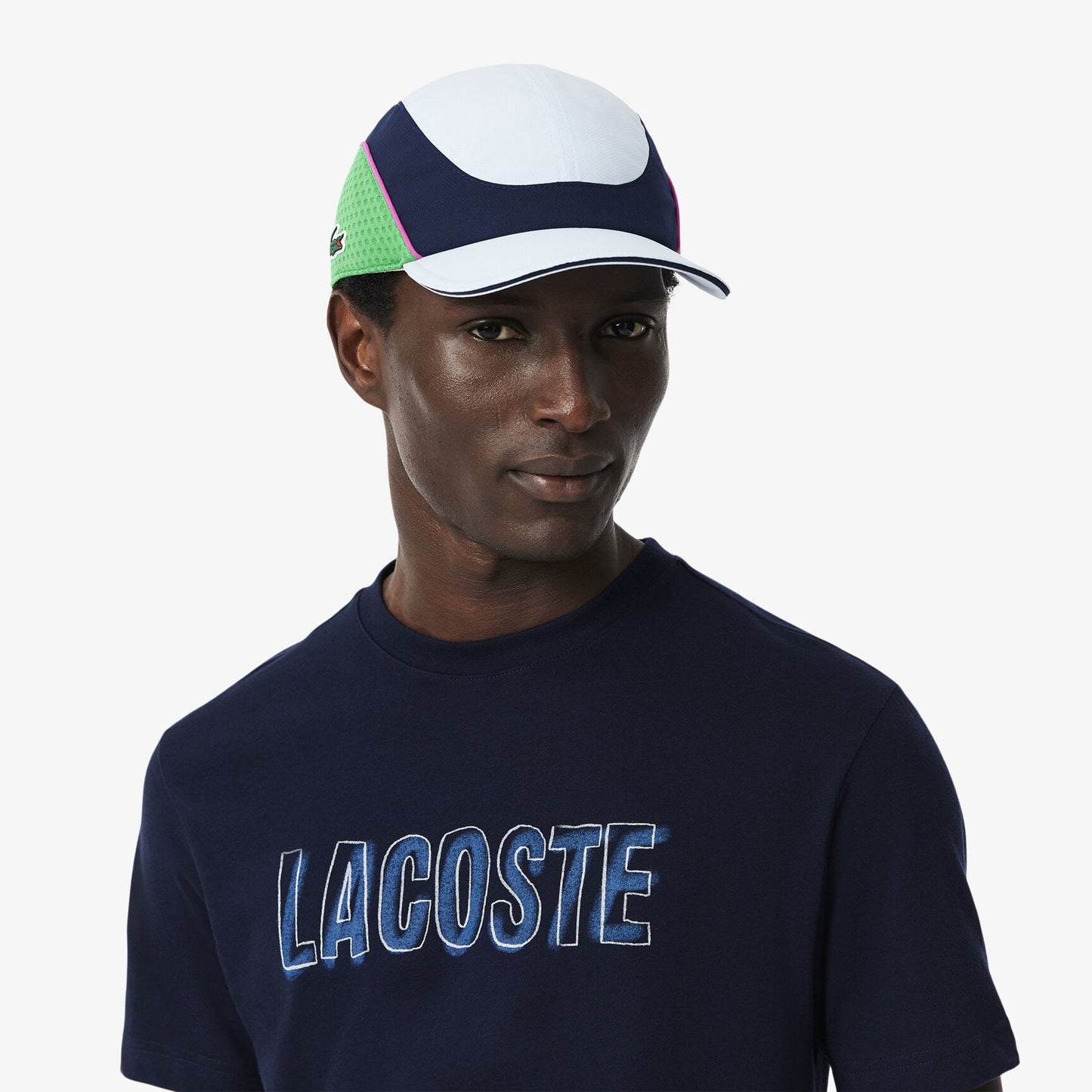 Lacoste Sport Men’s Graphic Logo Cotton T-Shirt – Navy Blue
