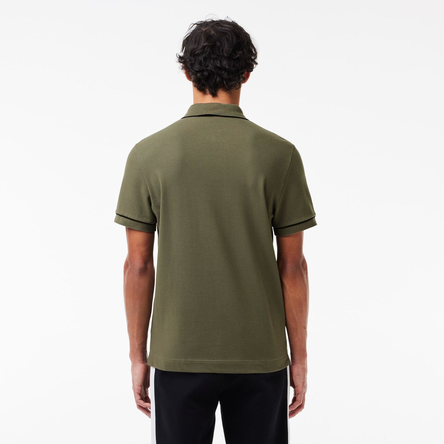 Lacoste Regular Fit Piped Organic Cotton Polo Shirt – Khaki Green