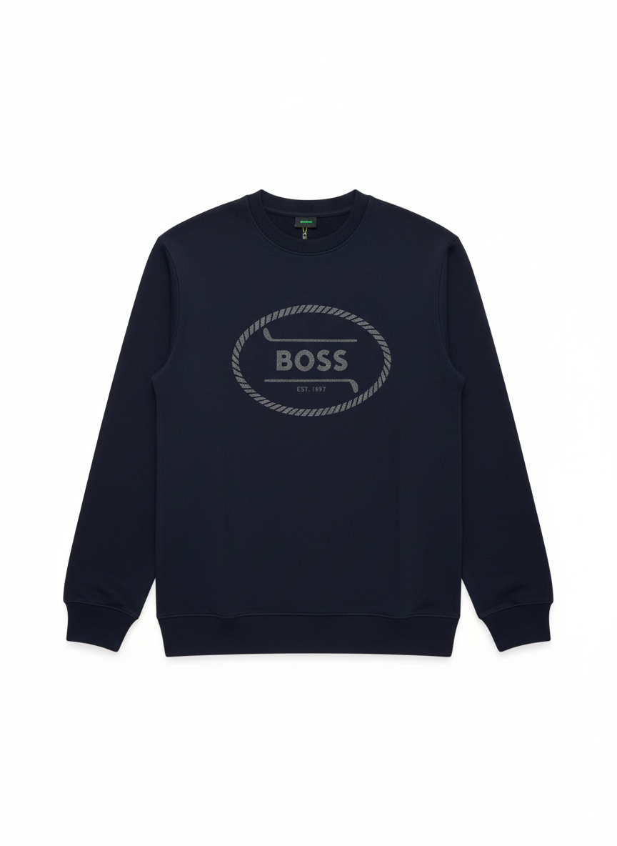 COTTON SWEATSHIRT WITH LOGO DETAIL