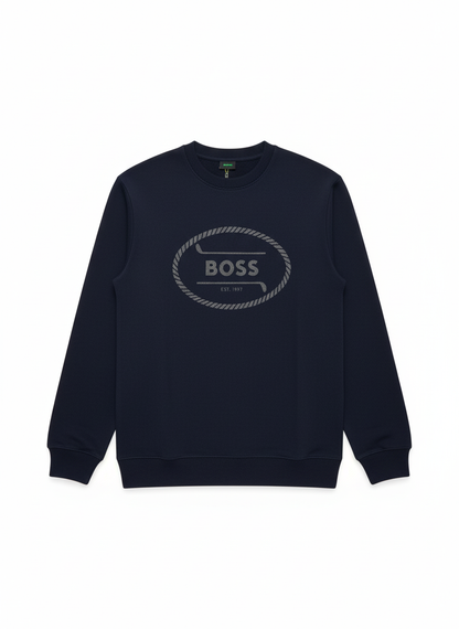COTTON SWEATSHIRT WITH LOGO DETAIL