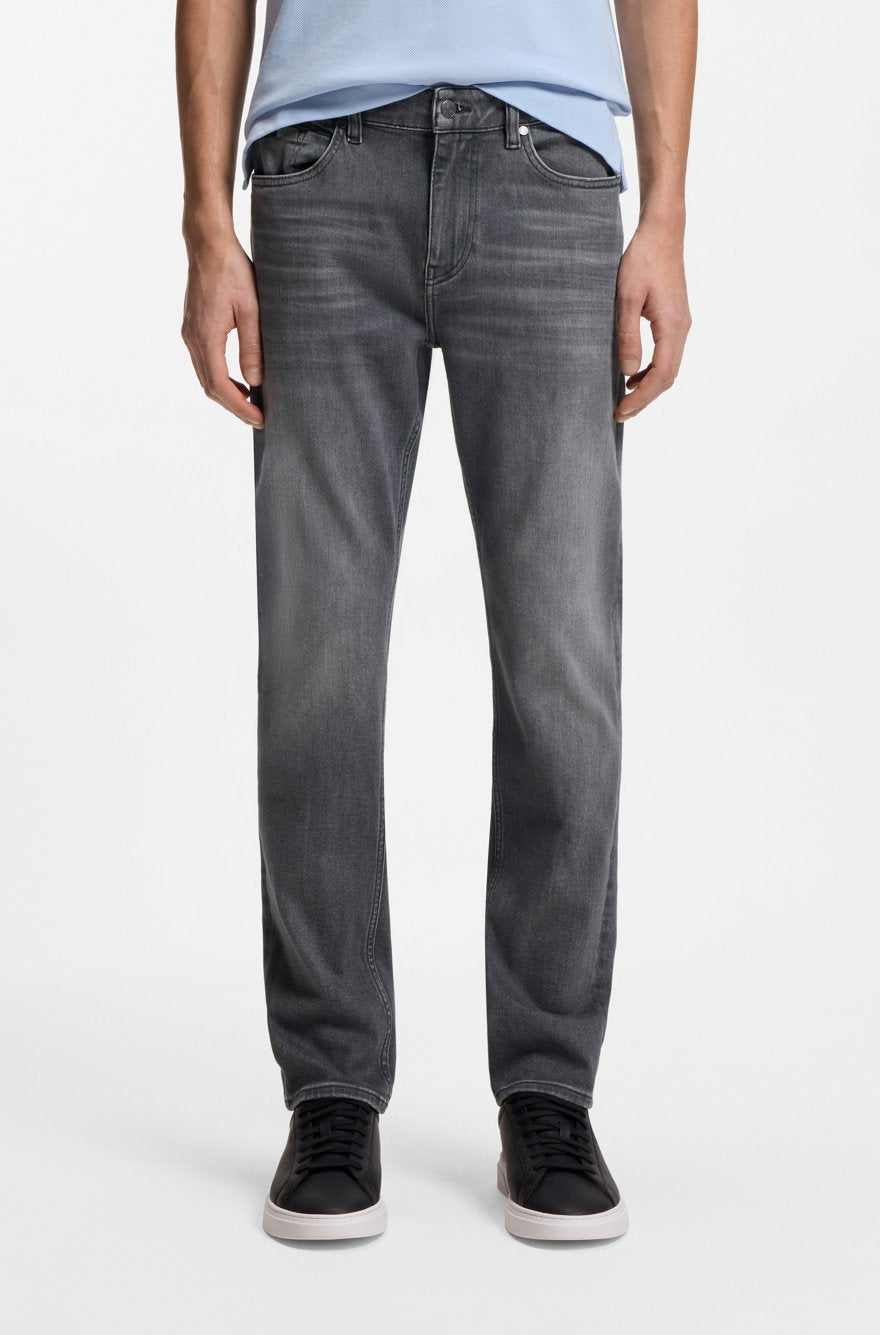 DELAWARE SLIM-FIT JEANS IN SUPER-SOFT GREY DENIM