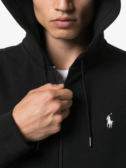 Polo Ralph Lauren Fleece Full-Zip Hoodie - Black (Signature Pony Logo)