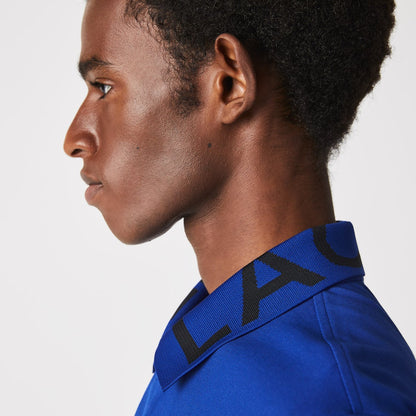 Lacoste Slim Fit Piqué Polo Shirt with Branded Jacquard Collar