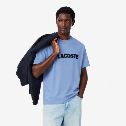 Lacoste Regular-Fit Cotton T-Shirt with Bold Block Logo