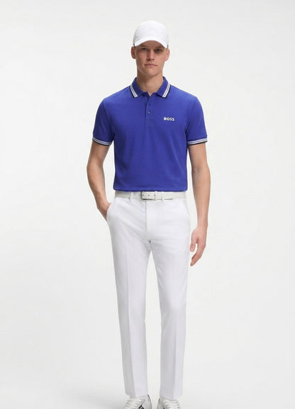 BOSS – Paule Slim-Fit Polo Shirt with Contrast Tipping