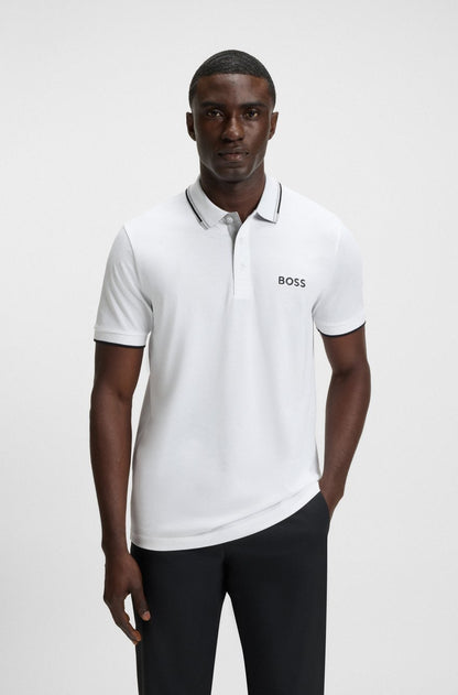 BOSS Slim-Fit Polo Shirt in Mercerized Cotton with Contrast Tipping