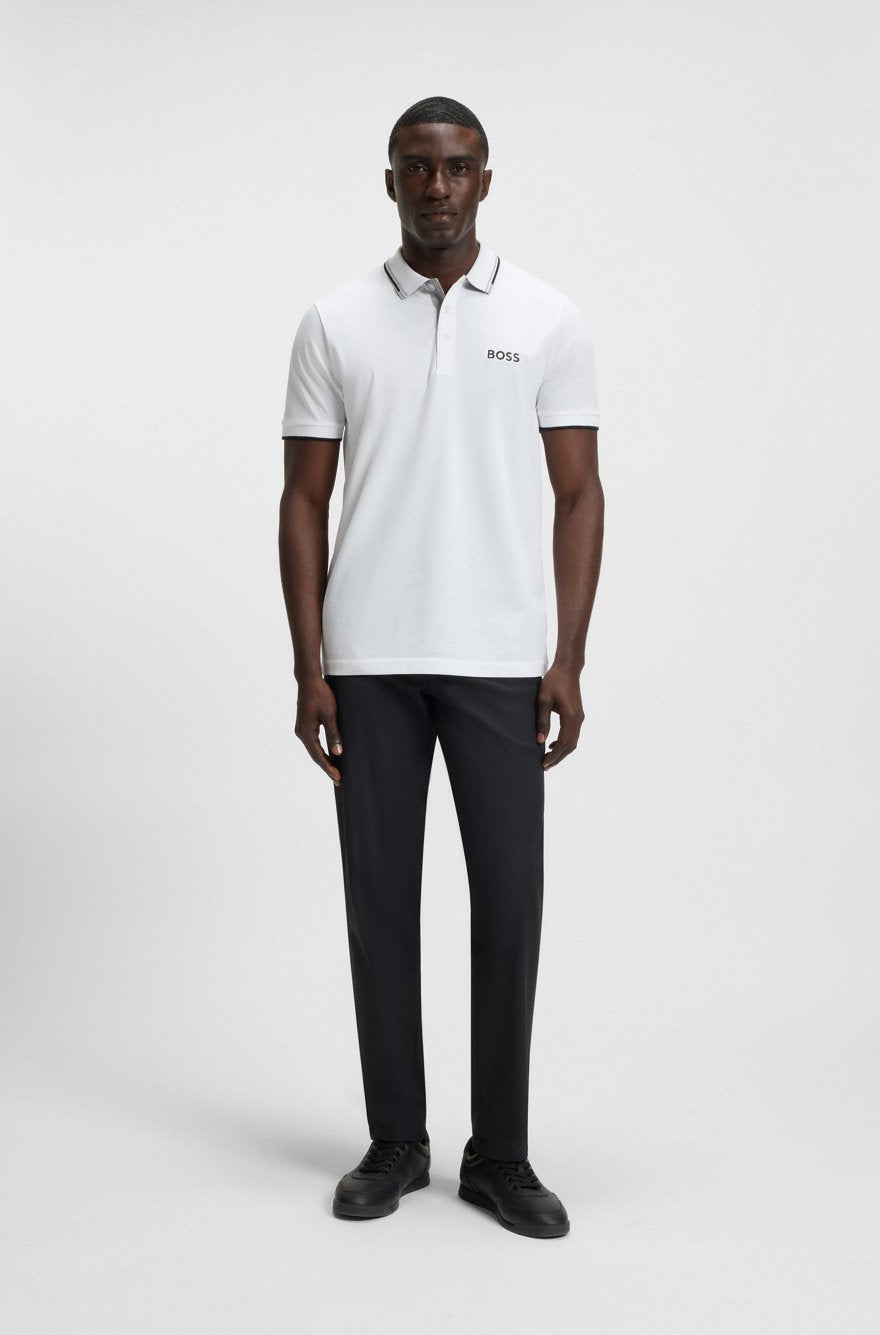BOSS Slim-Fit Polo Shirt in Mercerized Cotton with Contrast Tipping