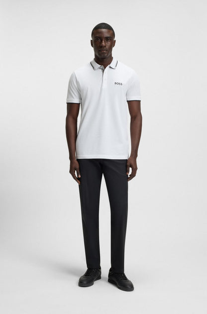 BOSS Slim-Fit Polo Shirt in Mercerized Cotton with Contrast Tipping