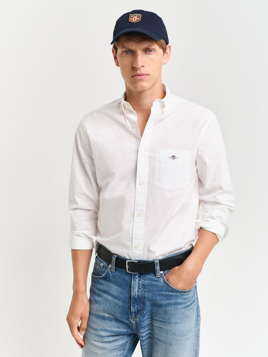 GANT Men’s Classic Button-Down Oxford Shirt – Off-White/Eggshell