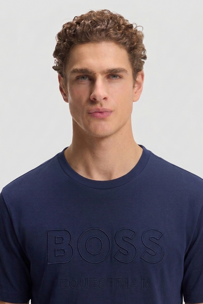 BOSS Equestrian Logo T-Shirt in Premium Interlock Cotton
