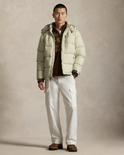 Polo Ralph Lauren Water-Repellent Down Puffer Jacket – Cream Beige