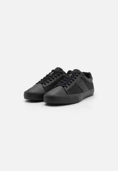 BOSS Men's Seth Low-Top Sneakers - Triple Black Monogram Edition