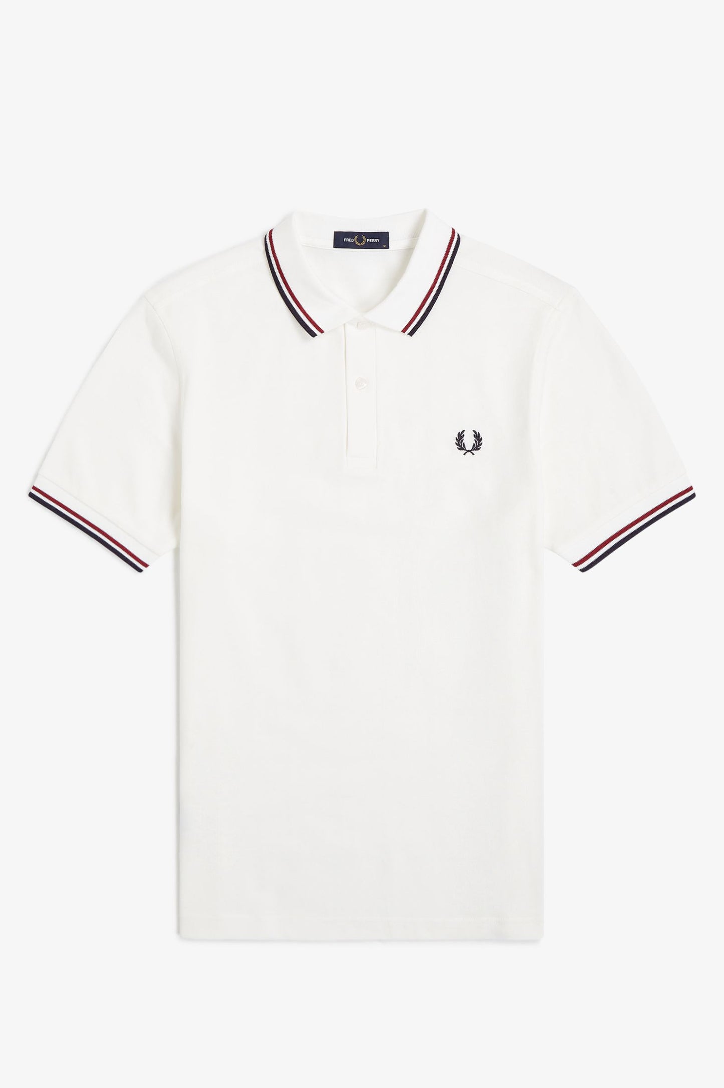 Fred Perry M3600 Twin Tipped Polo Shirt - Snow White