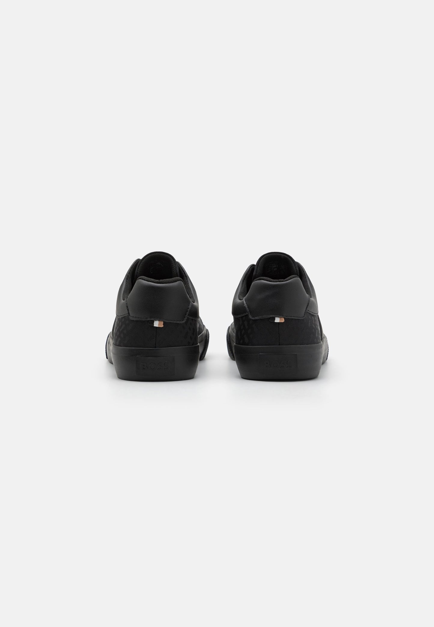 BOSS Men's Seth Low-Top Sneakers - Triple Black Monogram Edition
