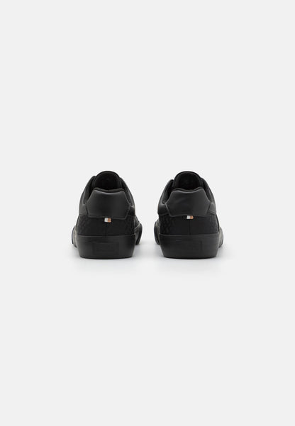 BOSS Men's Seth Low-Top Sneakers - Triple Black Monogram Edition