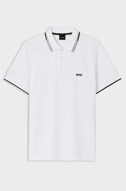 BOSS Slim-Fit Piqué Polo Shirt with Contrast Tipping