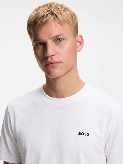 BOSS Menswear - Slim-Fit Cotton T-Shirt with Back Graphic Art