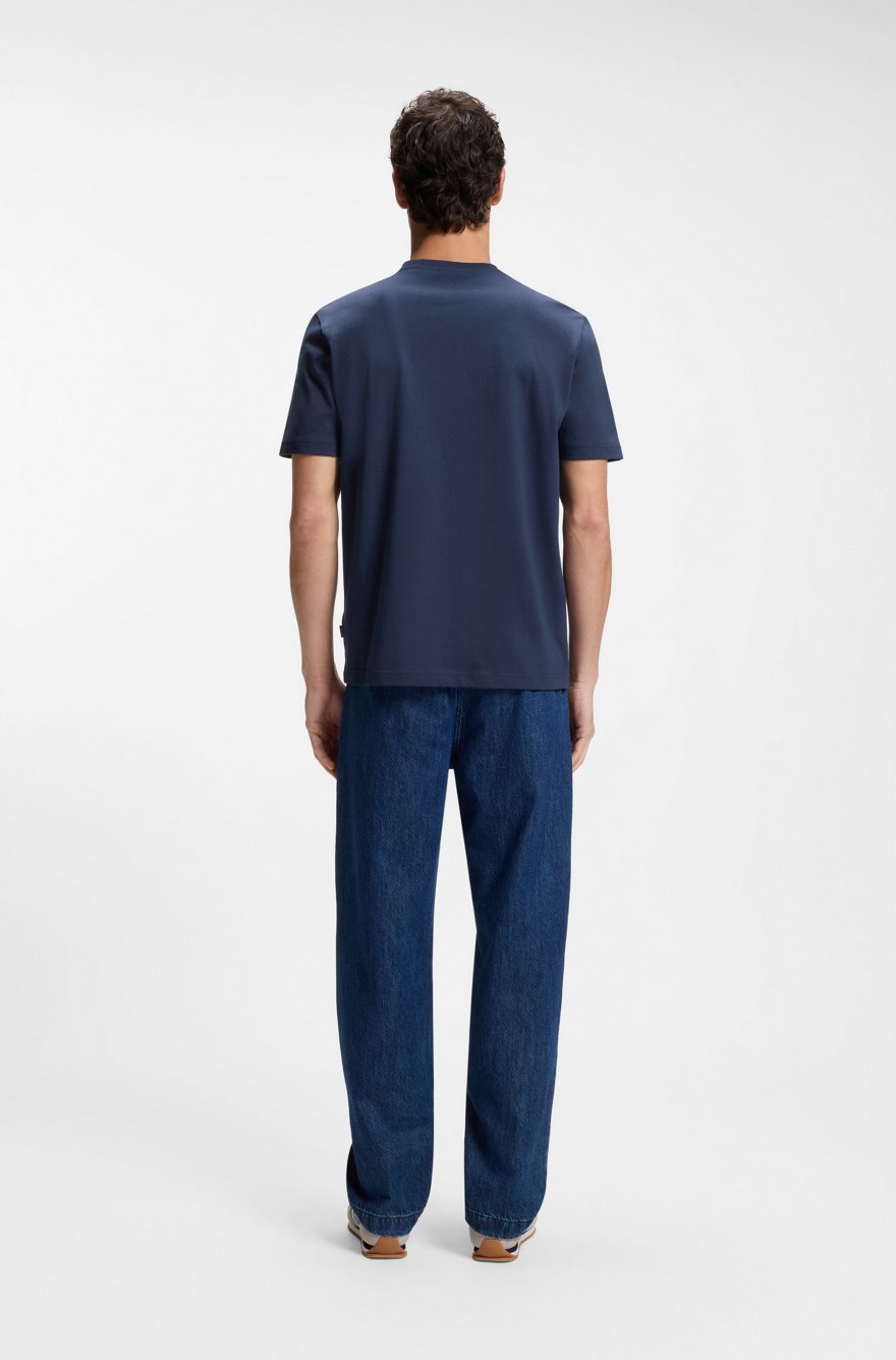 BOSS Regular-Fit Cotton T-Shirt with Gradient Wave Logo