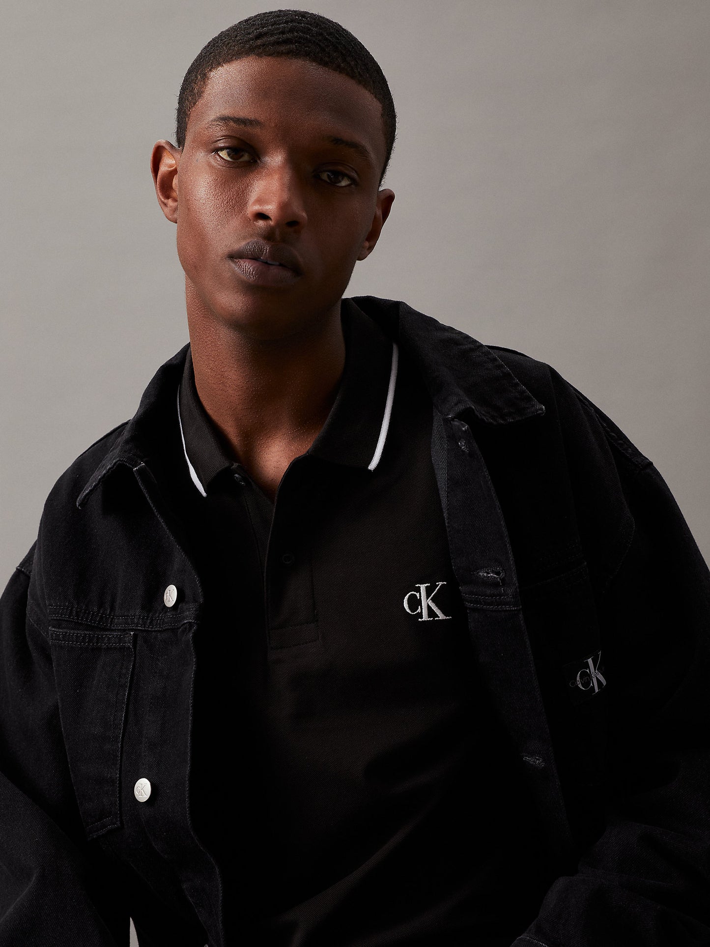 Calvin Klein Liquid Touch Slim Fit Polo – Black Performance Pique