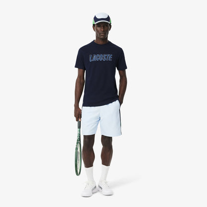 Lacoste Sport Men’s Graphic Logo Cotton T-Shirt – Navy Blue