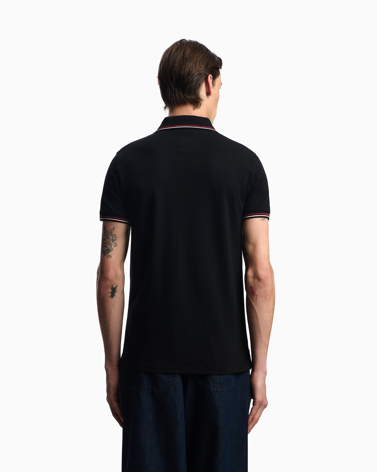 Emporio Armani Slim-Fit Stretch Piqué Polo with Contrast Tipping