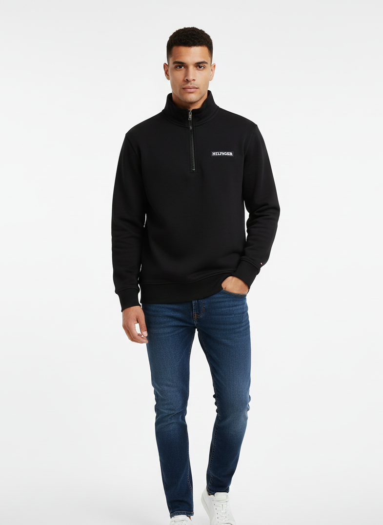 Tommy Hilfiger Men's Core Quarter-Zip Mock Neck Sweatshirt