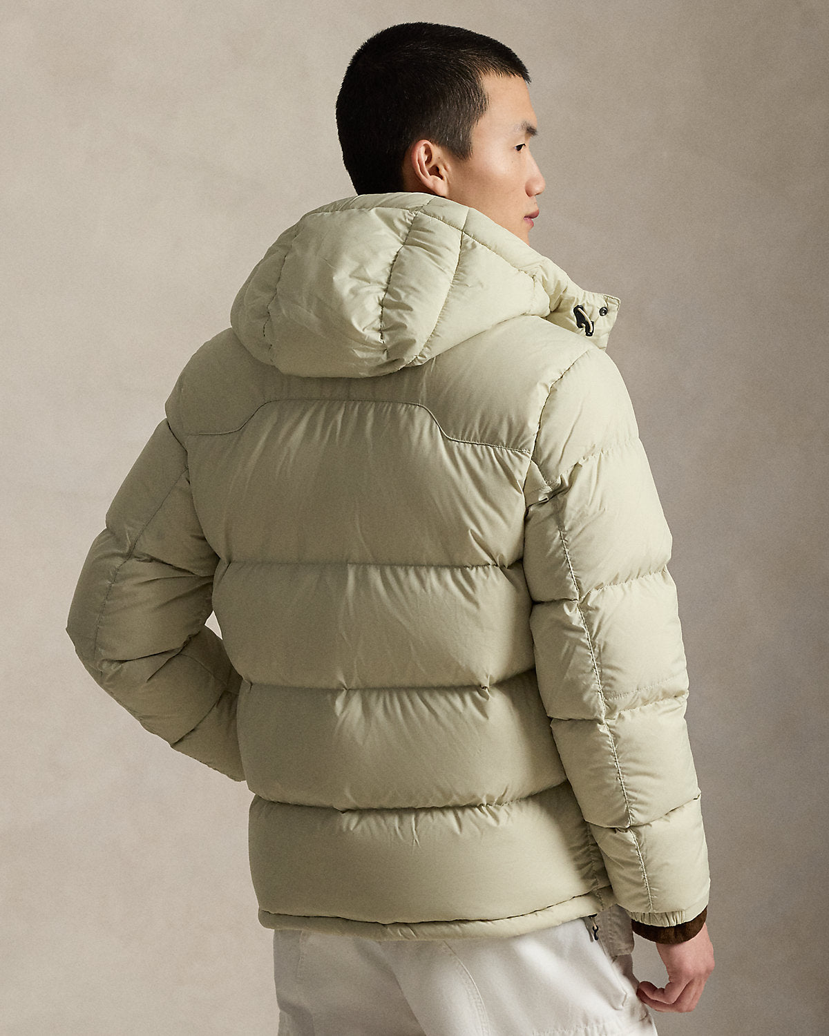 Polo Ralph Lauren Water-Repellent Down Puffer Jacket – Cream Beige