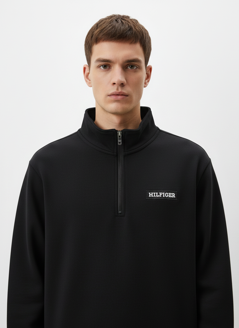 Tommy Hilfiger Men's Core Quarter-Zip Mock Neck Sweatshirt