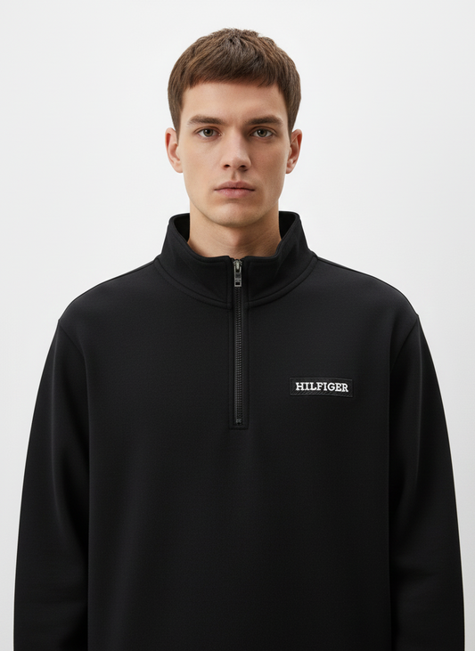 Tommy Hilfiger Men's Core Quarter-Zip Mock Neck Sweatshirt