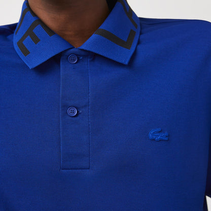 Lacoste Slim Fit Piqué Polo Shirt with Branded Jacquard Collar