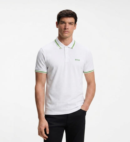 BOSS Slim-Fit Piqué Polo Shirt in Mercerized Cotton with Contrast Tipping