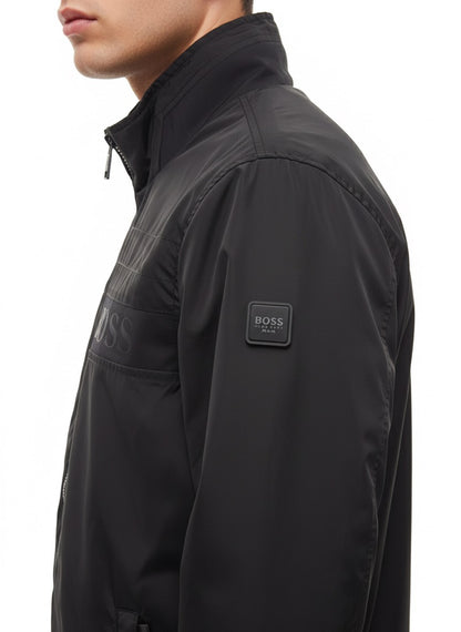 BOSS Lightweight Zip-Through Jacket with Logo Detail