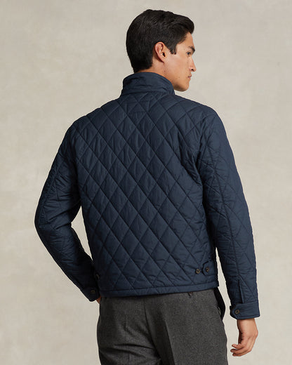 Polo Ralph Lauren Diamond Quilted Jacket with Corduroy Collar - Navy