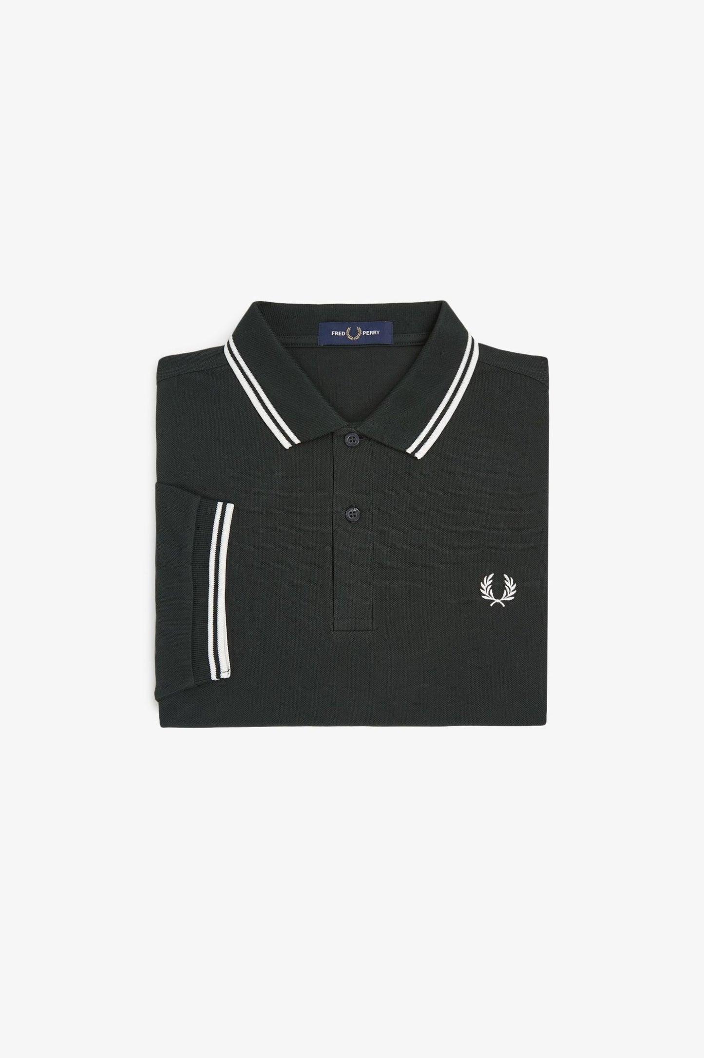 Fred Perry Twin Tipped Polo Shirt – Racing Green & White