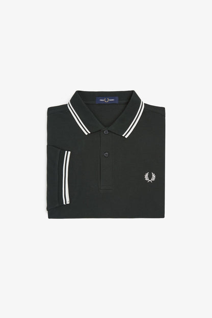 Fred Perry Twin Tipped Polo Shirt – Racing Green & White