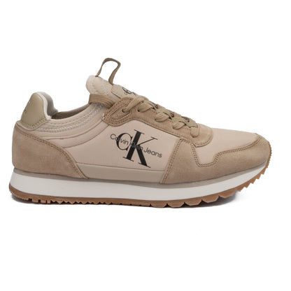 Calvin Klein Jeans – Monogram Retro Runner Sneakers in Sand