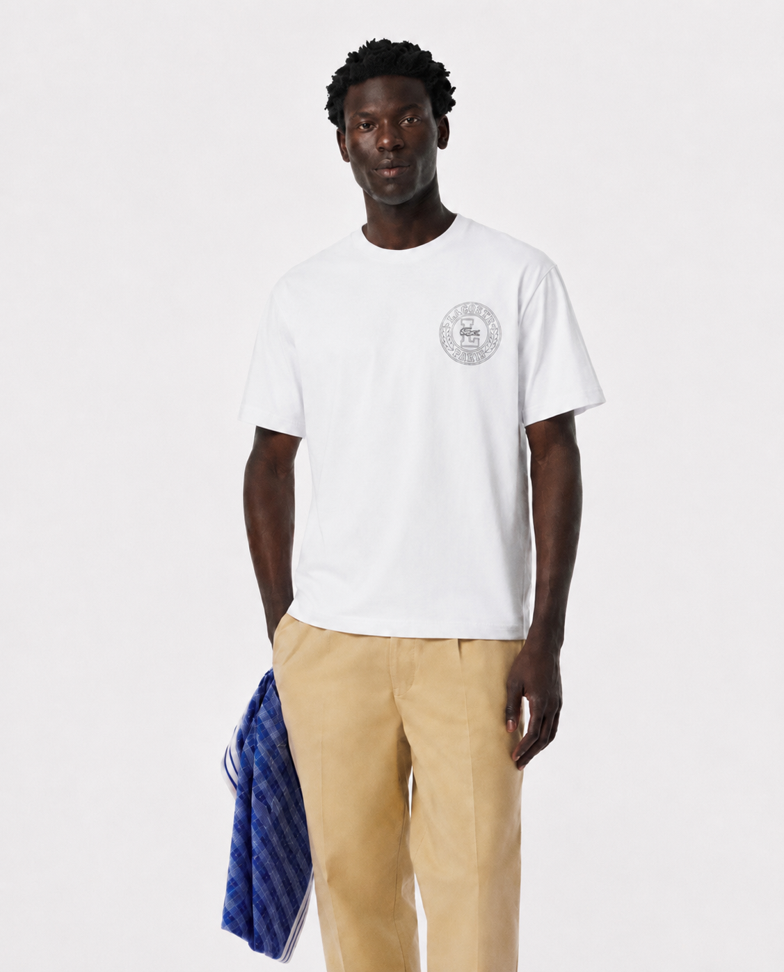Lacoste Heritage Badge Relaxed Fit T-Shirt – Optical White
