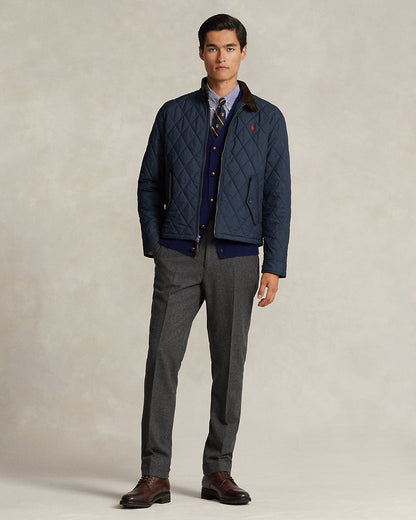 Polo Ralph Lauren Diamond Quilted Jacket with Corduroy Collar - Navy