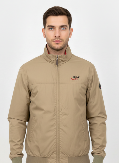 Paul & Shark Heritage Micro-Fill Zip-Up Jacket - Sand Beige