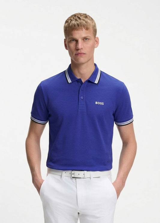 BOSS – Paule Slim-Fit Polo Shirt with Contrast Tipping
