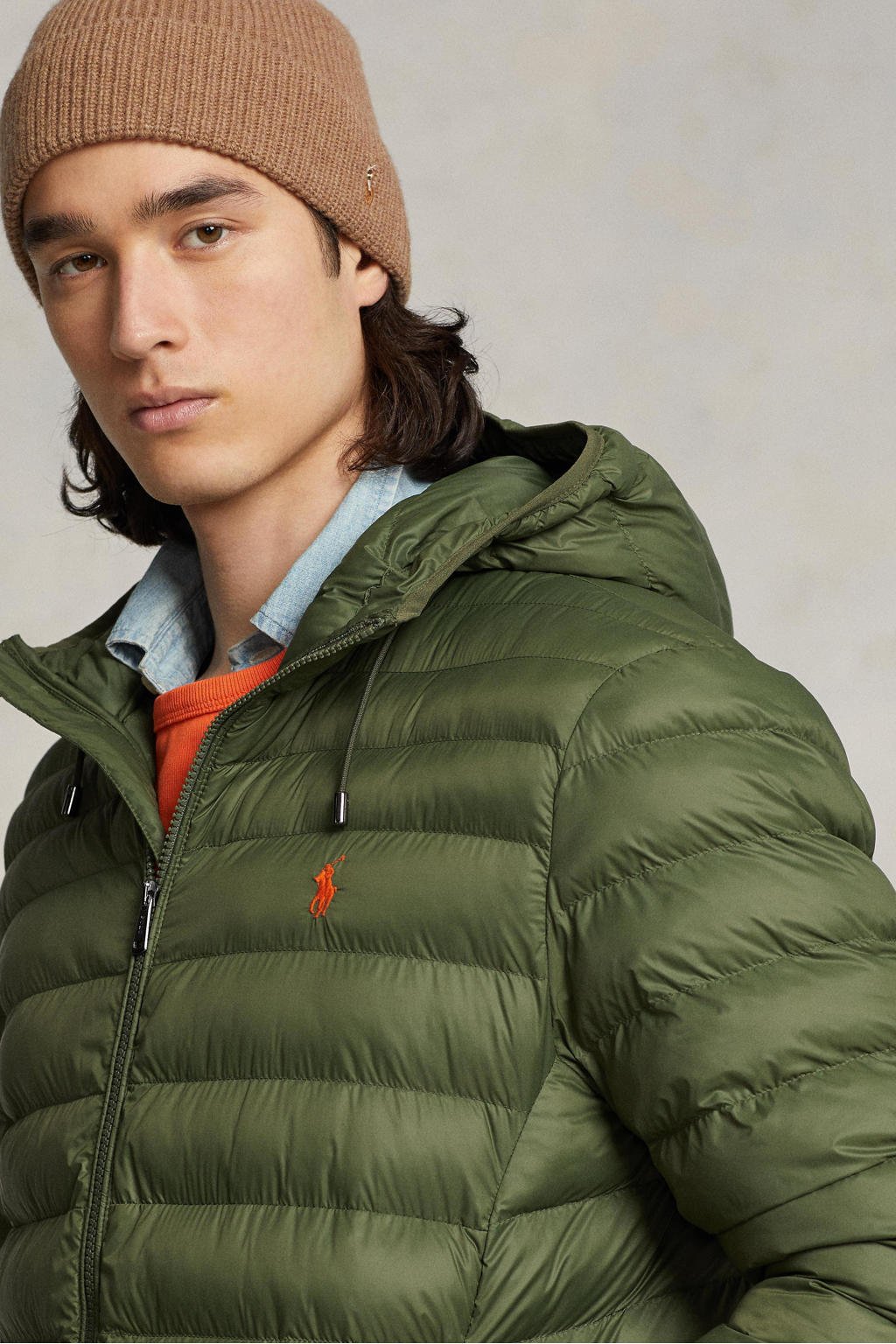Polo Ralph Lauren Packable Hooded Puffer Jacket - Olive Green
