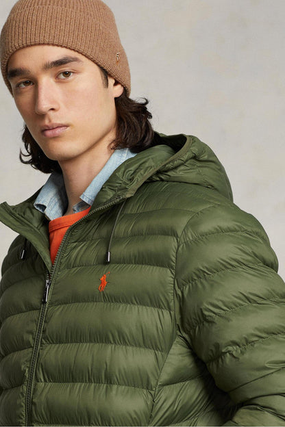 Polo Ralph Lauren Packable Hooded Puffer Jacket - Olive Green