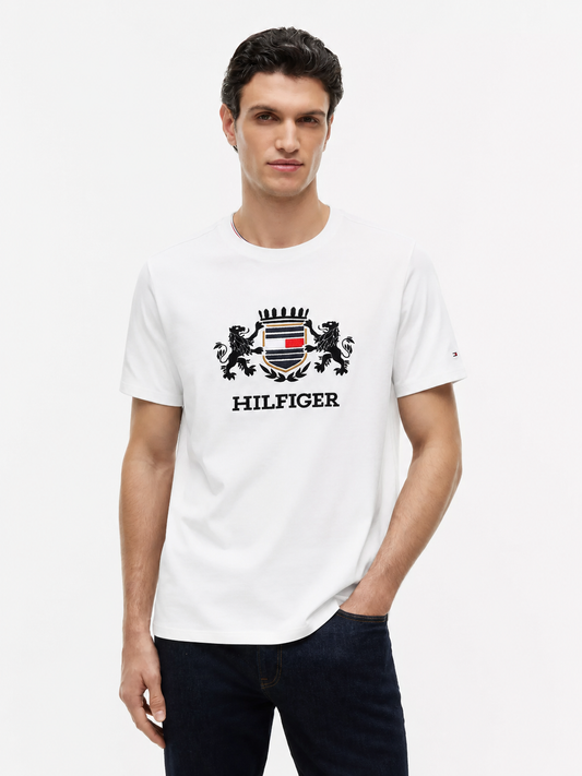 Tommy Hilfiger Men's Luxe Crest Graphic T-Shirt – White