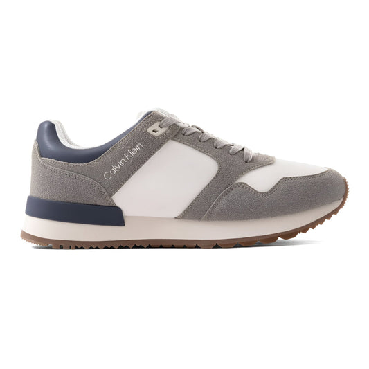 Calvin Klein Multi-Panel Runner Sneakers - Grey and White