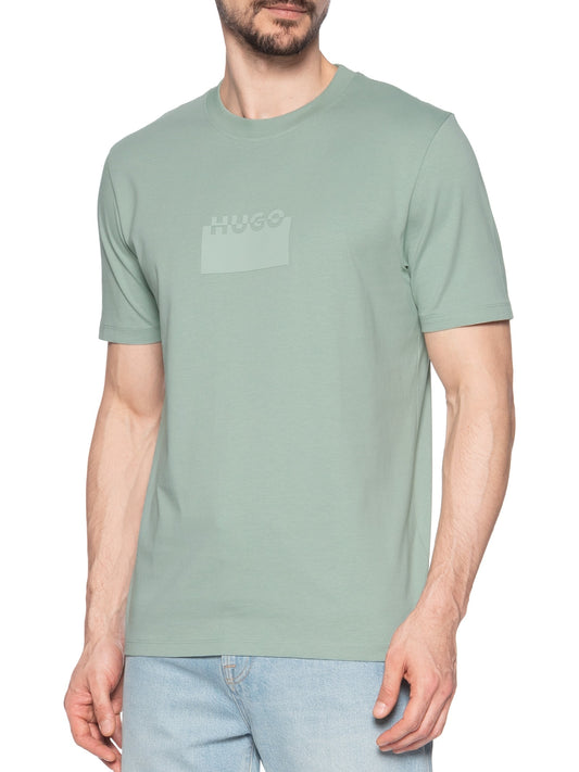 HUGO Regular-Fit Cotton T-Shirt with Tonal Cut-Out Logo