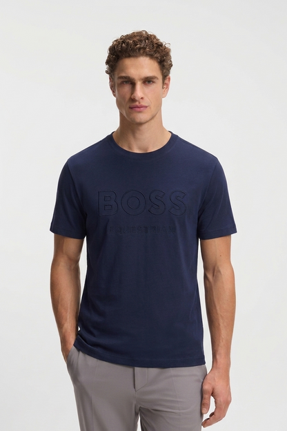 BOSS Equestrian Logo T-Shirt in Premium Interlock Cotton