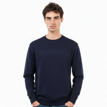 Lacoste Paris Relaxed-Fit Fleece Sweatshirt - Marine Navy