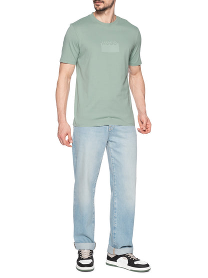 HUGO Regular-Fit Cotton T-Shirt with Tonal Cut-Out Logo